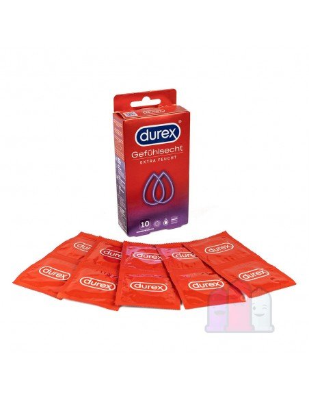 Durex Gefuhlsecht Extra Feucht kondomer 10-pack