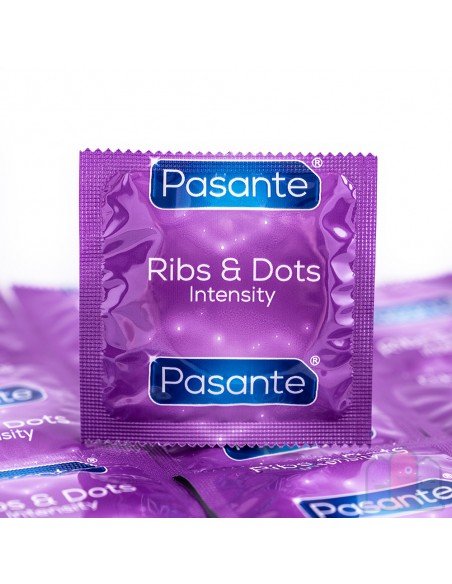 Pasante Intensity Ribs & Dots kondomer